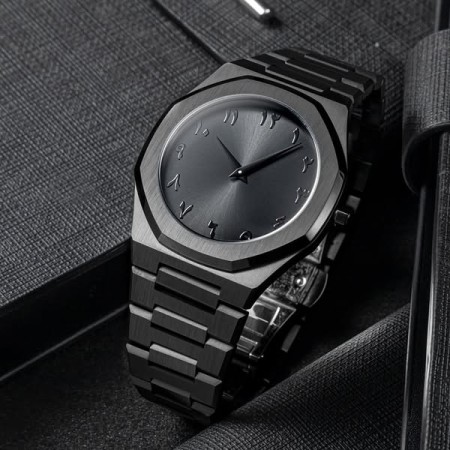 Luxury Arabic Dial, Carbon Fiber body, Black Watch