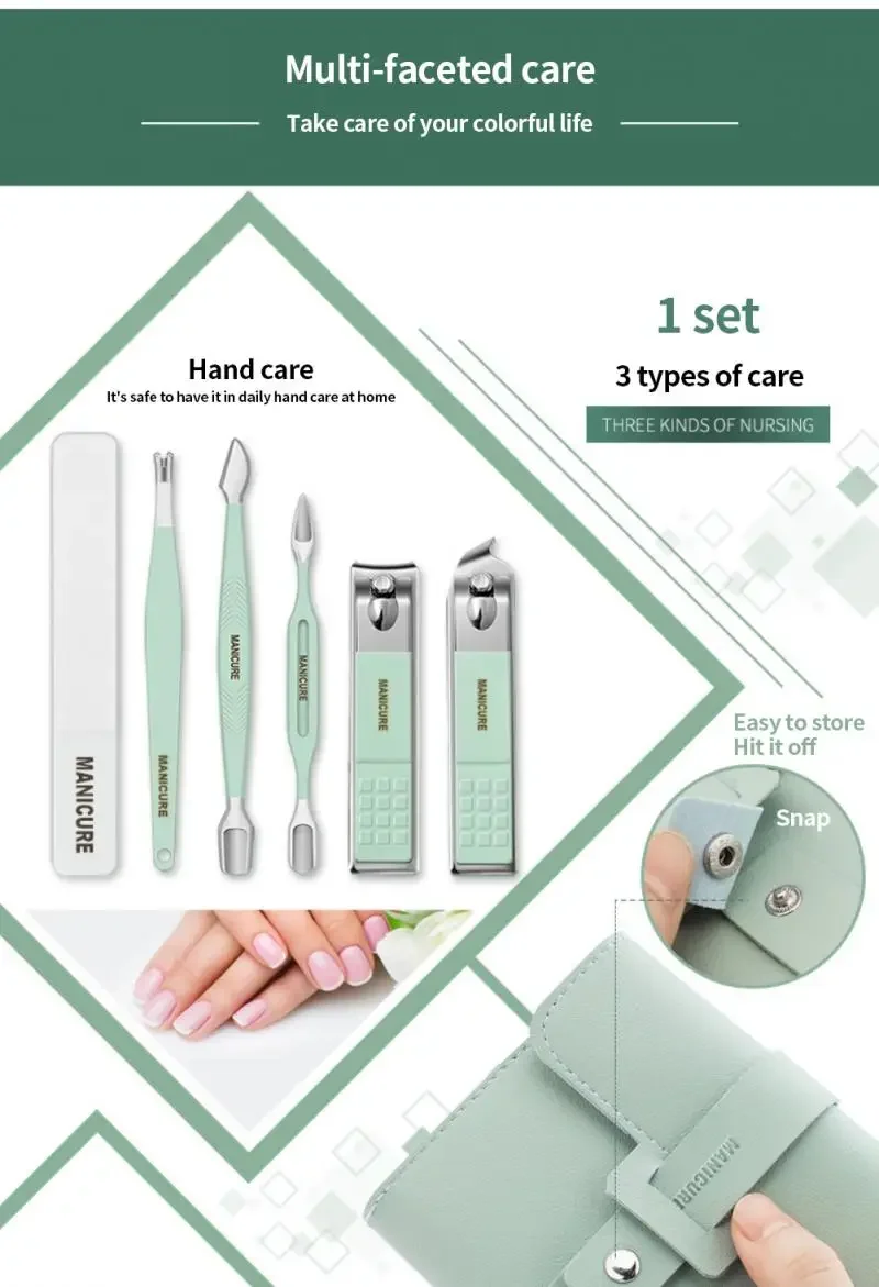 16Pcs Nail Clipper Set Nail Cutter Scissors Nail Polishing Stainless Steel Pedicure Trimmer Folding Storage Bag,Pedicure, Manicure Tool - Image 3