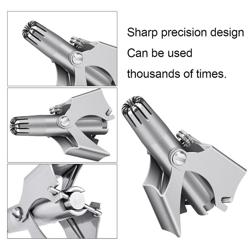 Nose & Ear Hair Trimmer Stainless Steel Manual Washable Portable Tondeuse Nez hair remover Nose Vibrissa Razor Shaver - Image 2