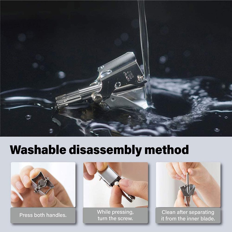 Nose & Ear Hair Trimmer Stainless Steel Manual Washable Portable Tondeuse Nez hair remover Nose Vibrissa Razor Shaver - Image 3