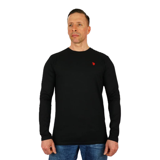 ইউ.এস. পোলো কালো রঙের লম্বা হাতার টি-শার্ট